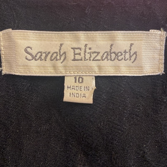 Vtg Sarah Elizabeth Black Teal Purple Embroidered Beaded Dress Jacket Set Sz 10 - Picture 6 of 11